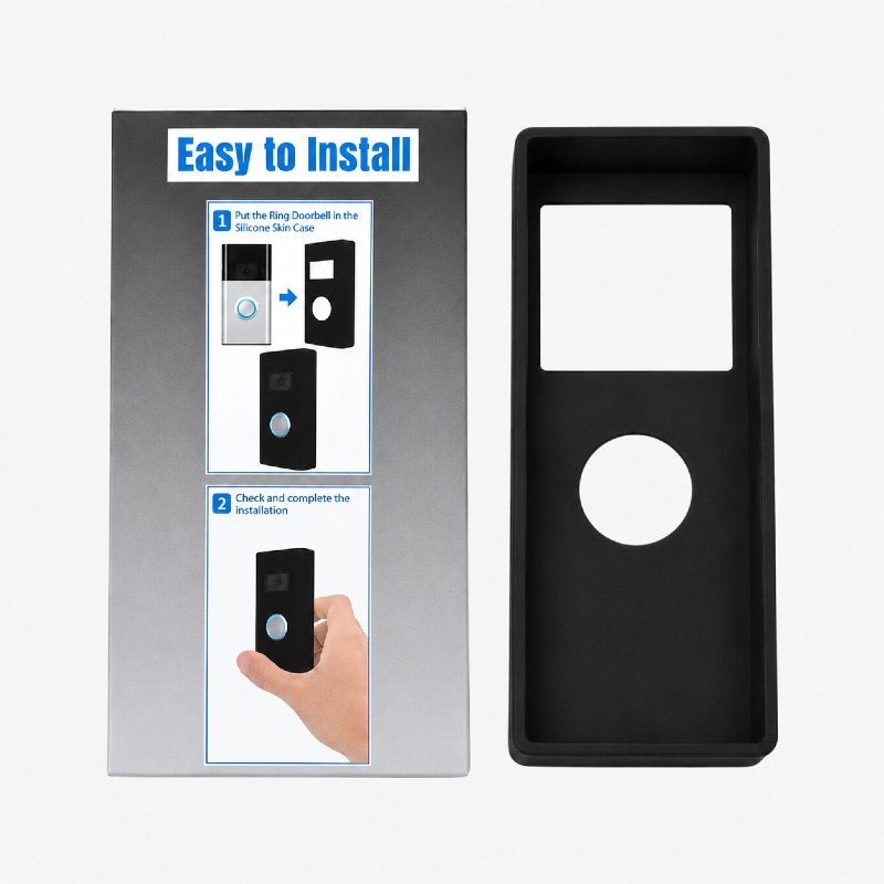 Silicone Protective Case for Ring Video Doorbell – Black photo 2