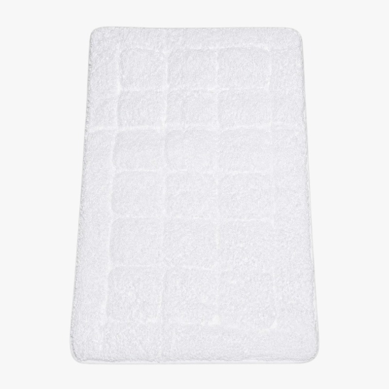 Soft Plush White Bathroom Mat photo 2