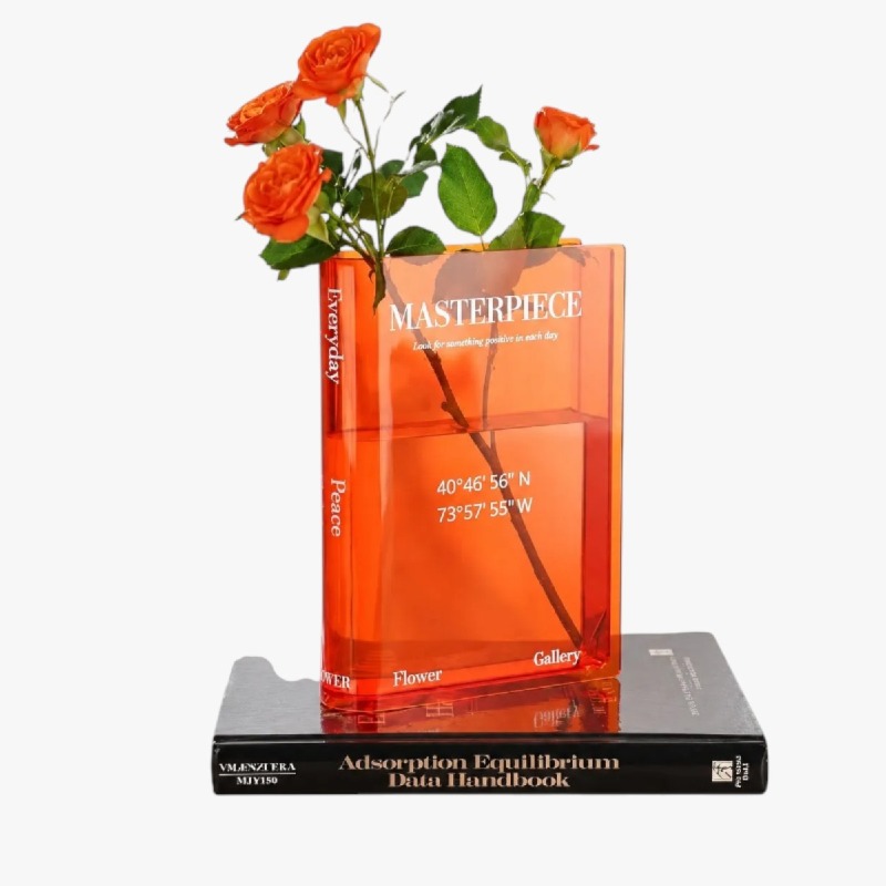 “Masterpiece” Amber Acrylic Vase
