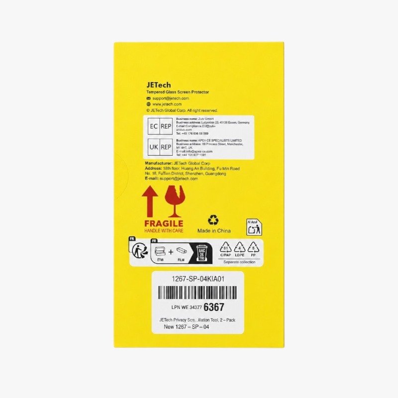 JETech Tempered Glass Screen Protector – iPhone 15 Pro Max photo 2