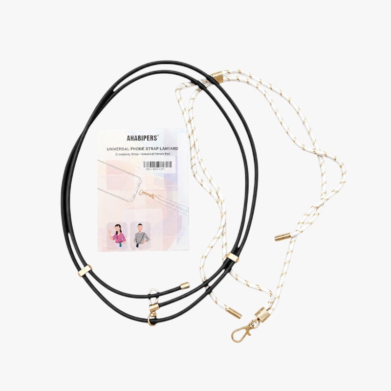 AHABIPERS Universal Phone Strap Lanyard – Crossbody Strap + Fixing Pad