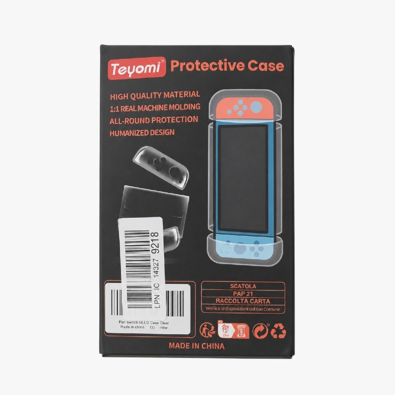 Teyomi Clear Protective Case & Thumb Grip Set – Nintendo Switch OLED
