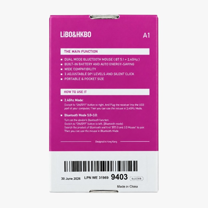 Lucky Mouse Dual Mode Wireless Mouse – Bluetooth 5.1 + 2.4GHz photo 2