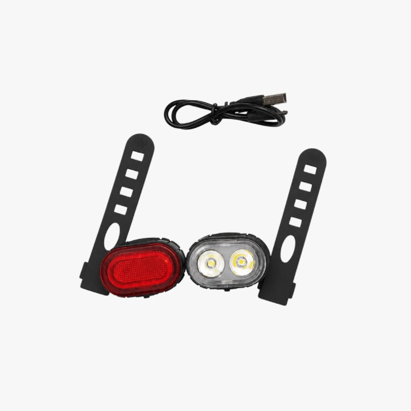 USB Rechargeable Bike Light Set – Front & Rear photo 2