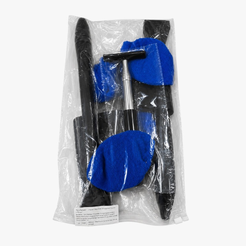 Car Windscreen Cleaning Tool Kit with Microfibre Pads
