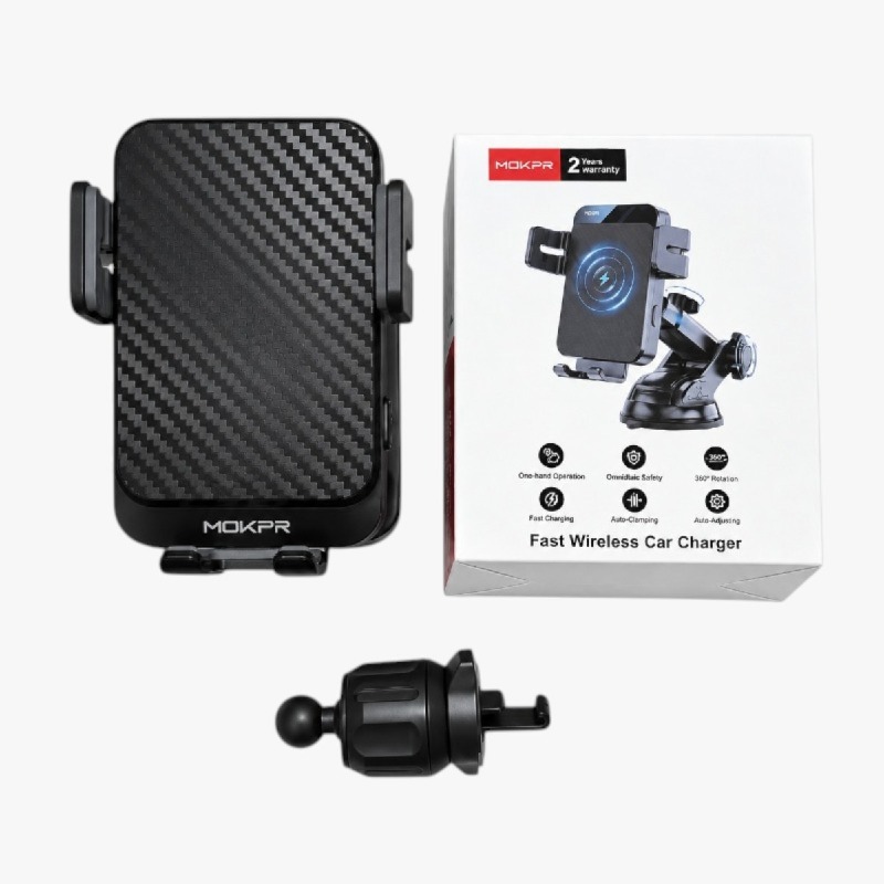 MOKPR 15W Fast Wireless Car Charger Phone Mount photo 2