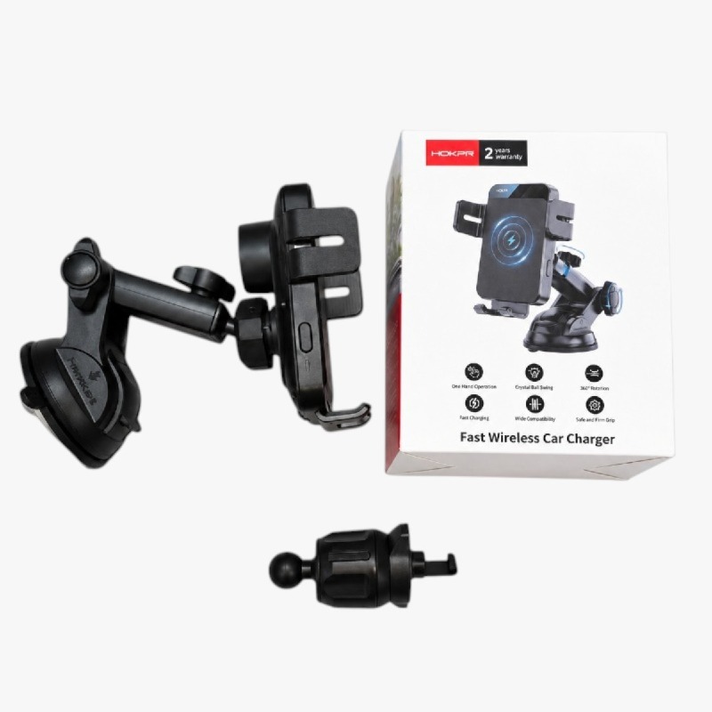 MOKPR 15W Fast Wireless Car Charger Phone Mount photo 3