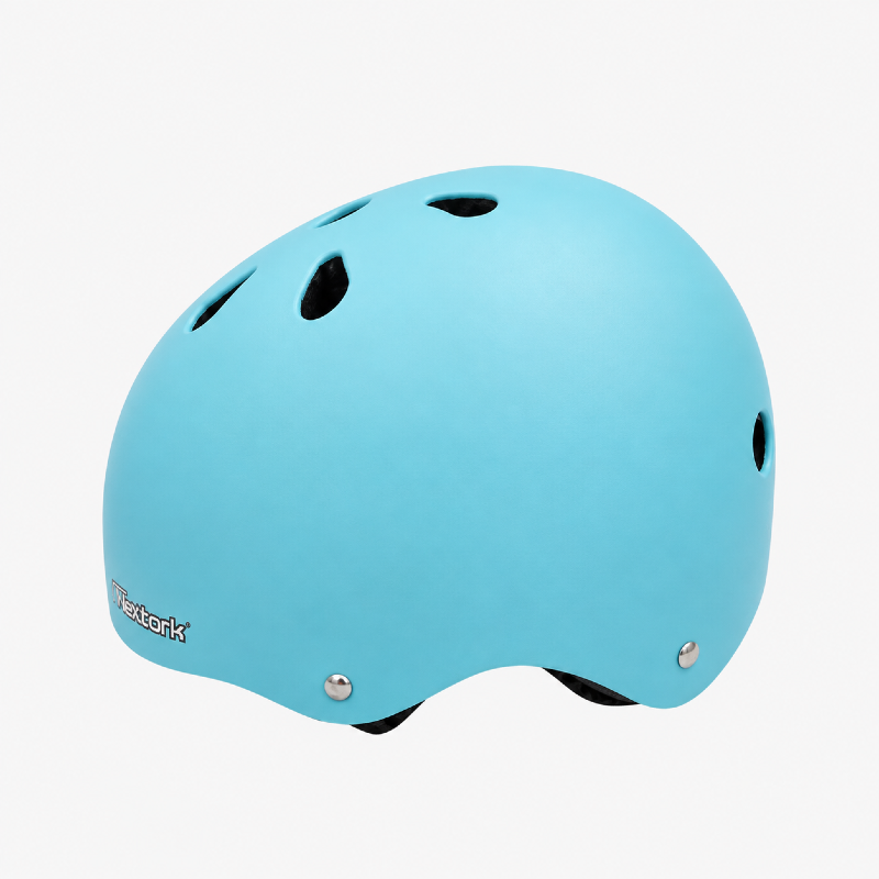 Kids’ Adjustable Sports Helmet – Matte Black / Teal, Size M photo 2