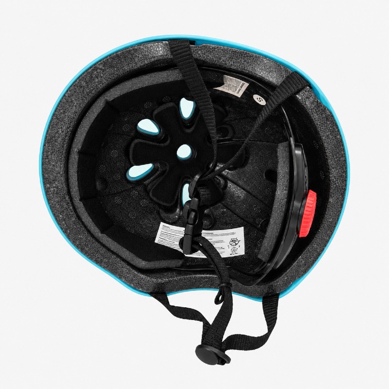 Kids’ Adjustable Sports Helmet – Matte Black / Teal, Size M photo 3