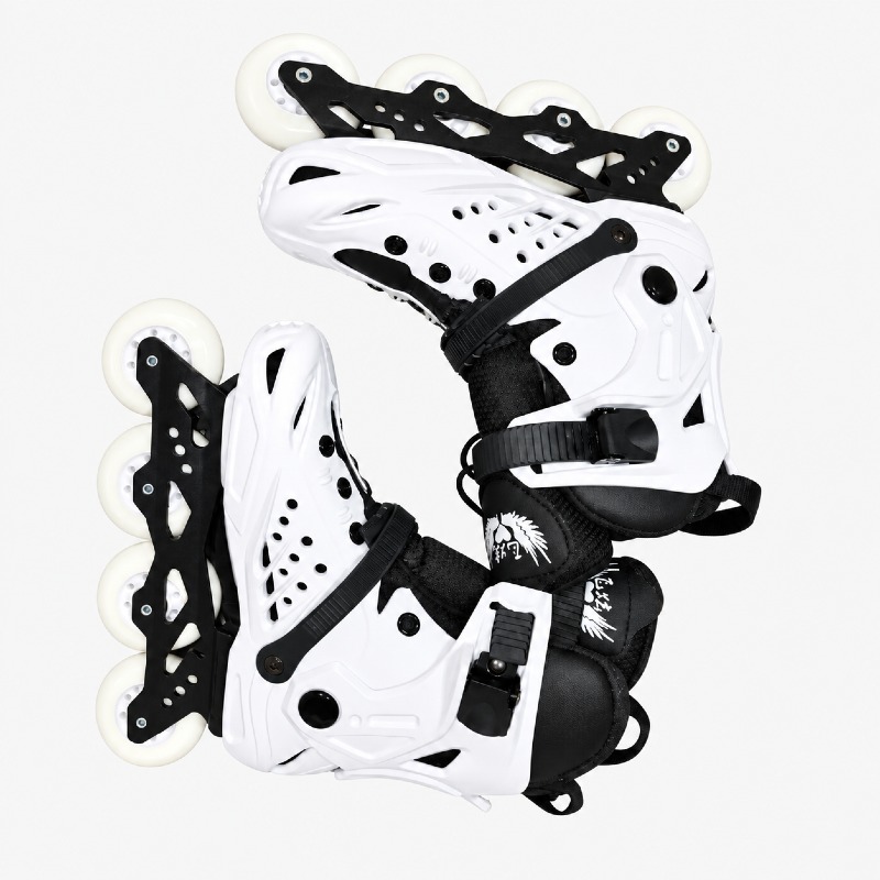 White & Black Freestyle Inline Roller Skates – Urban Style