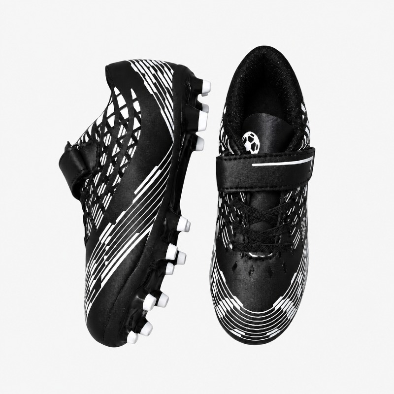 Kids’ Black & White Football Astro Trainers photo 2