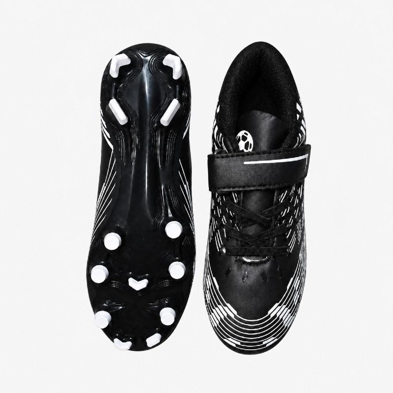 Kids’ Black & White Football Astro Trainers photo 3