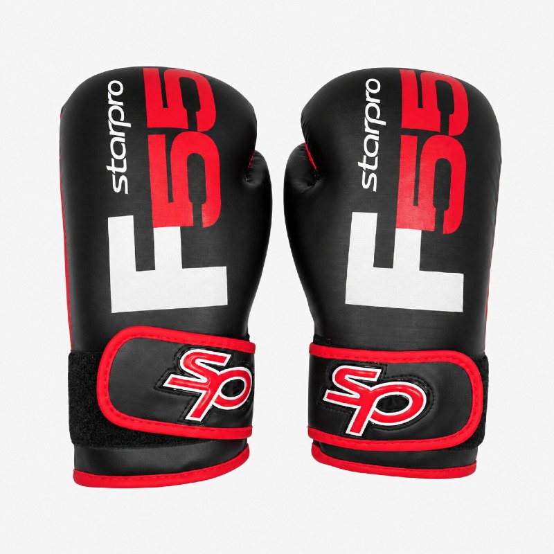 Starpro F55 Boxing Gloves – 8oz, Black & Red