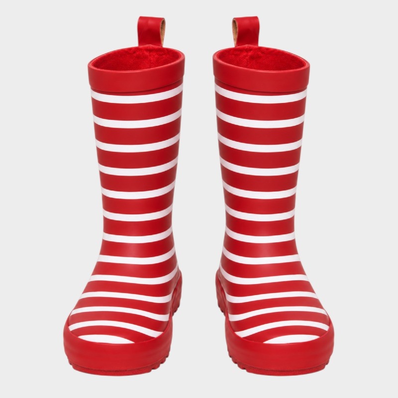 NorthSole Kids' Striped Wellies – Red & White