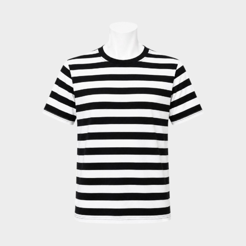 Kids Striped T-Shirt – Black & White 