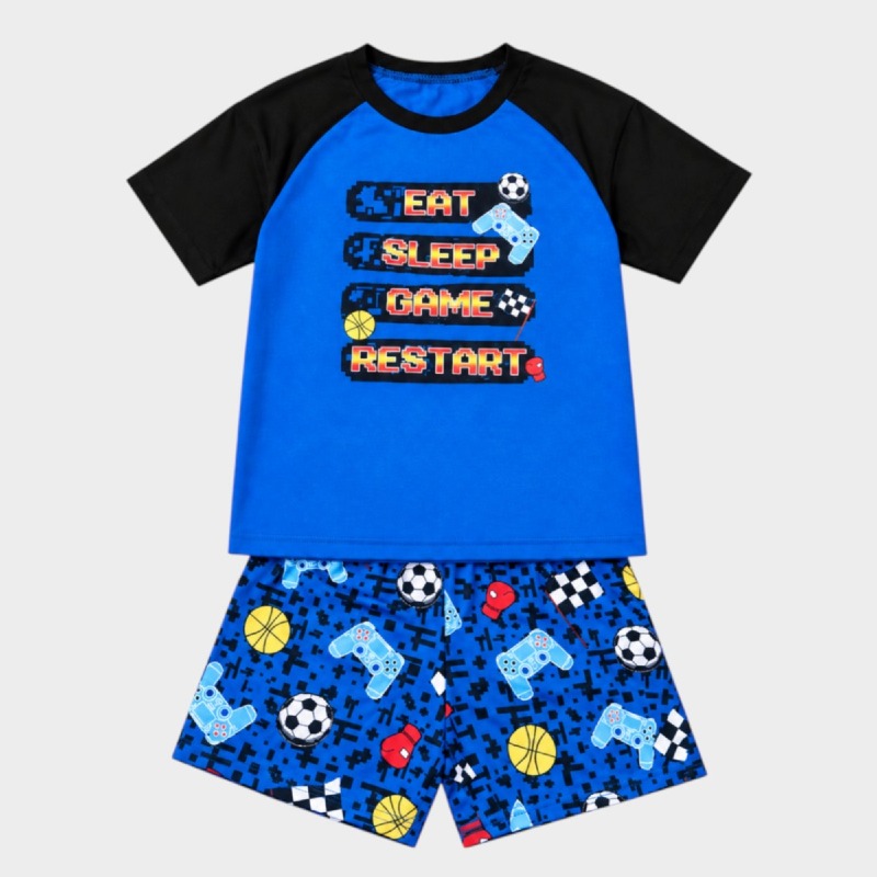 Boys' "Eat Sleep Game Restart" Pyjama Set