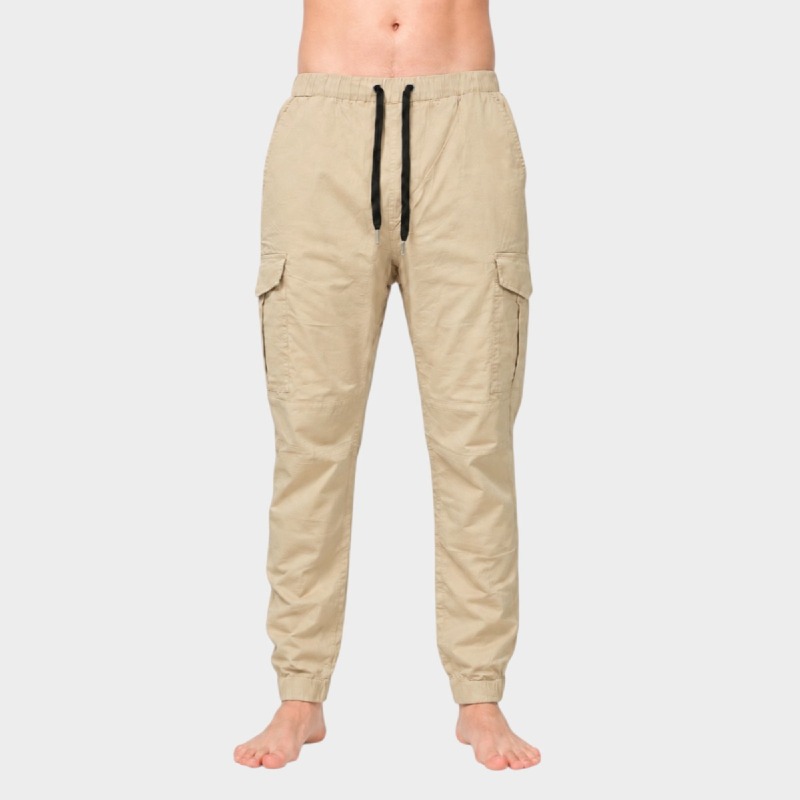 Men's Beige Cargo Joggers