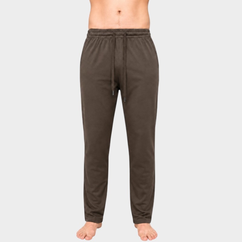 Men's Mocha Brown Soft Jersey Joggers