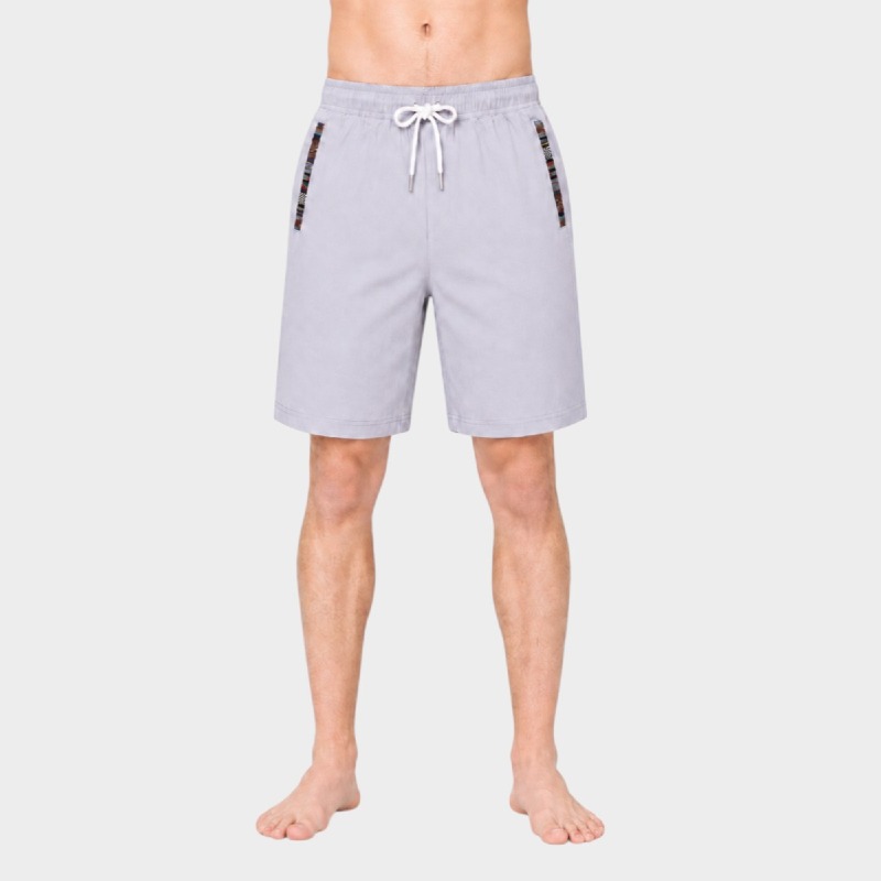 Men's Grey Shorts – Aztec Trim Detail