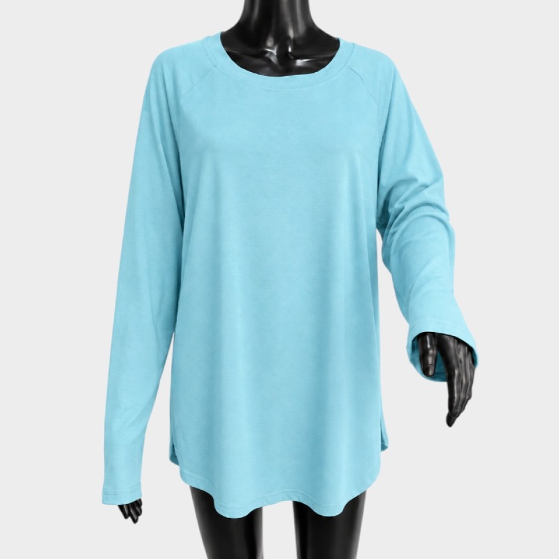 Duck Egg Blue Long Sleeve Top – Raglan Sleeve Jersey