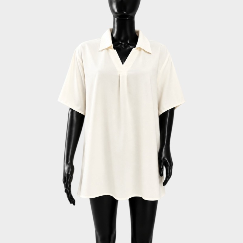 Cream Collared Swing Top