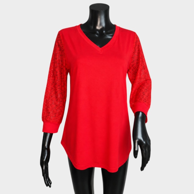 Ladies Lace Sleeve Top