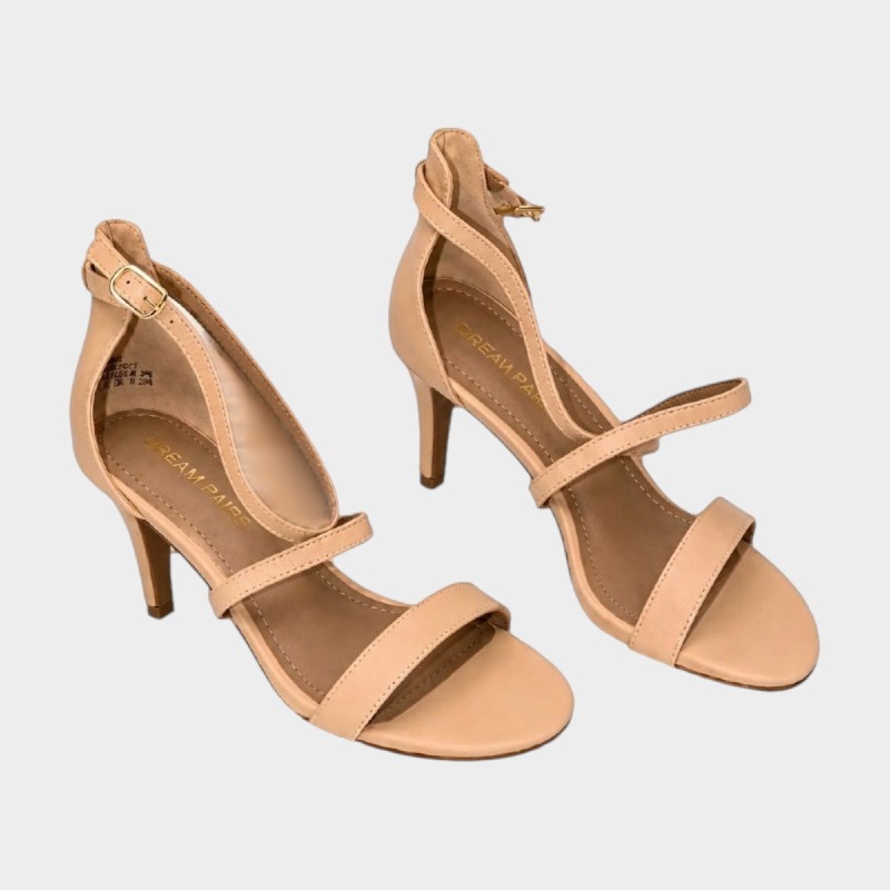 Nude Criss-Cross Strap Heels