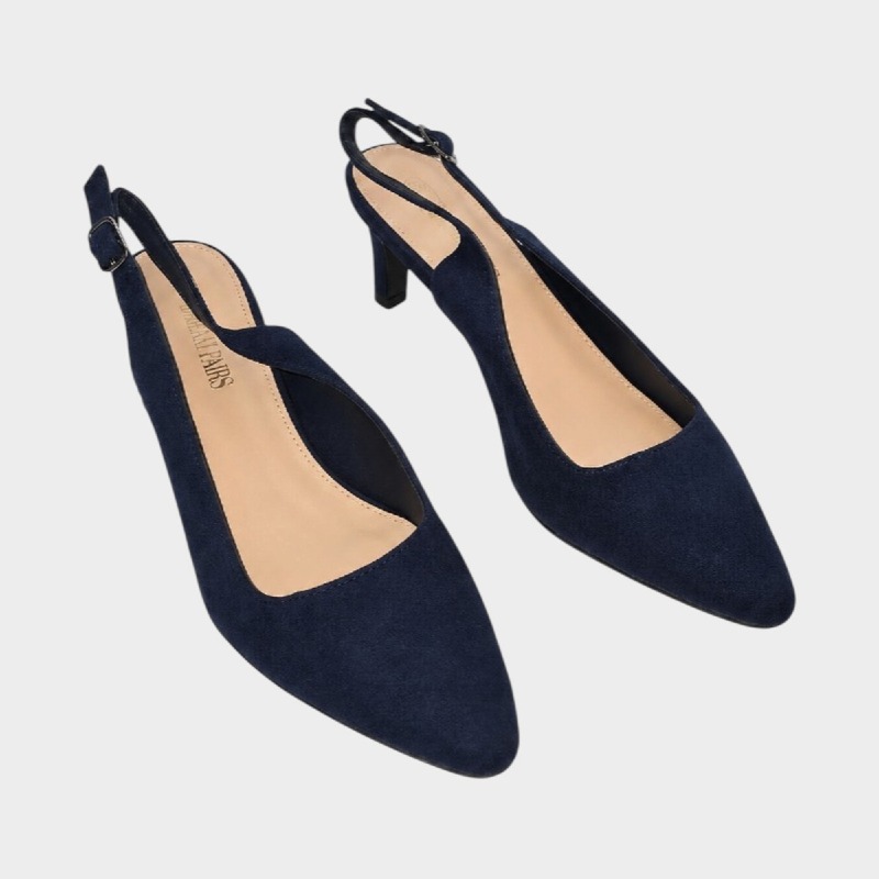 Ladies Dream Pairs Navy Slingback Heels