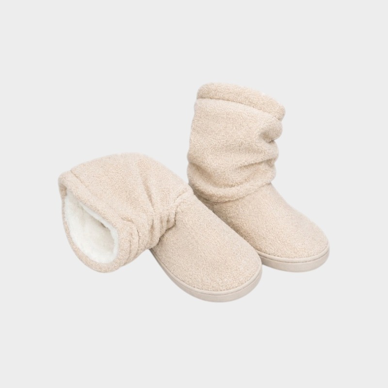 Ladies Teddy Slouch Boot Slippers