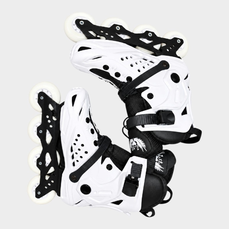 White & Black Freestyle Inline Roller Skates – Urban Style