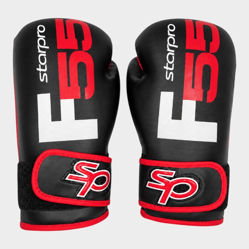 Starpro F55 Boxing Gloves – 8oz, Black & Red