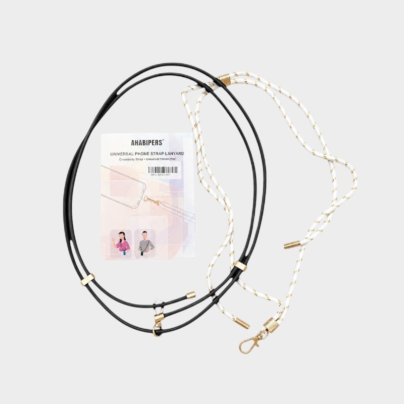 AHABIPERS Universal Phone Strap Lanyard – Crossbody Strap + Fixing Pad