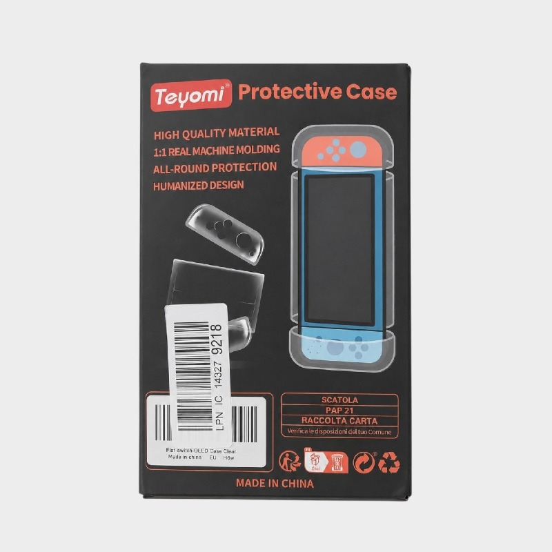 Teyomi Clear Protective Case & Thumb Grip Set – Nintendo Switch OLED