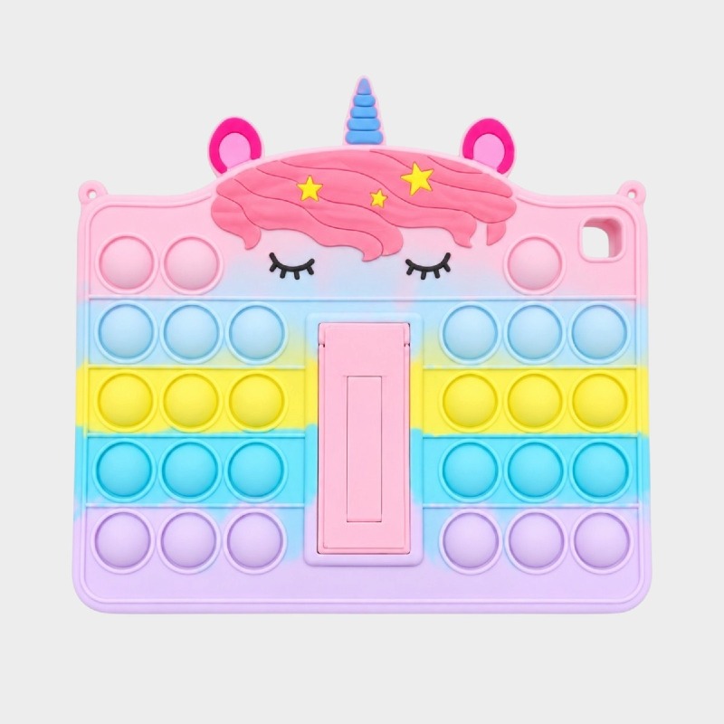 Unicorn Pop-It Case for iPad 9.7" – Rainbow Fidget Stand Cover