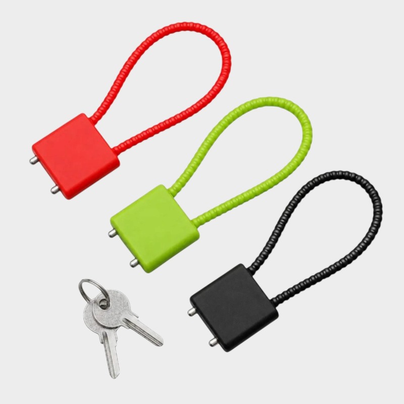 Coiled Cable Padlock Set – 2 Locks with Keys