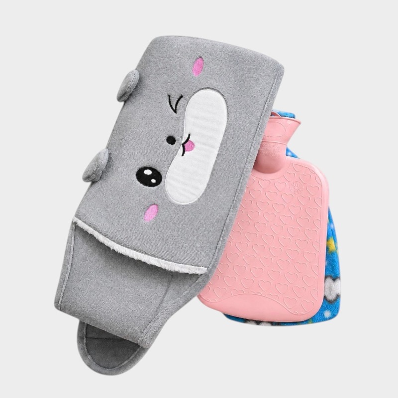 Hot Water Bottle with Cute Animal Fleece Cover