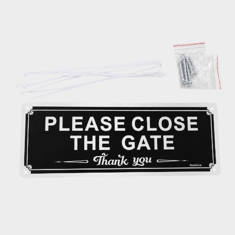 “Please Close the Gate” Metal Sign with Fixings