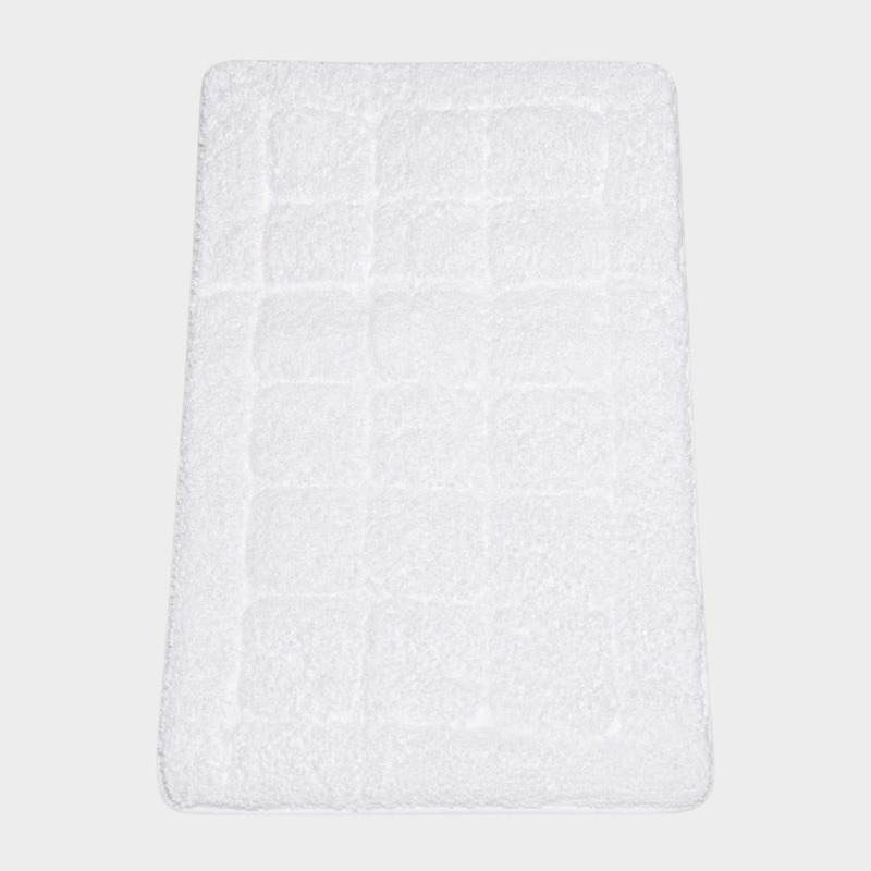 Soft Plush White Bathroom Mat