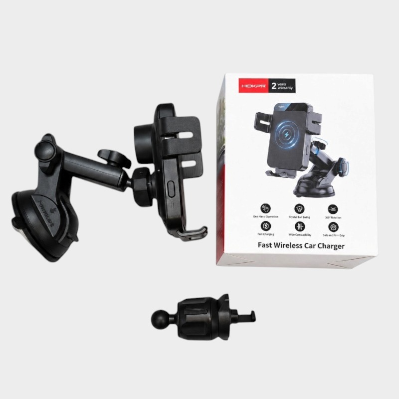 MOKPR 15W Fast Wireless Car Charger Phone Mount