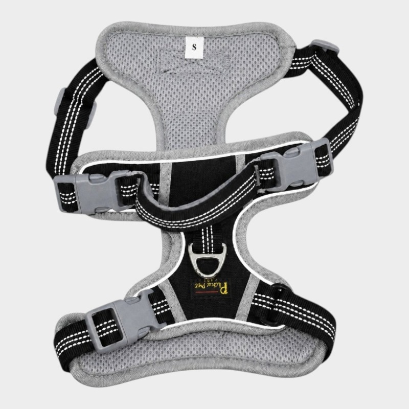 Reflective Dog Harness – Grey & Black