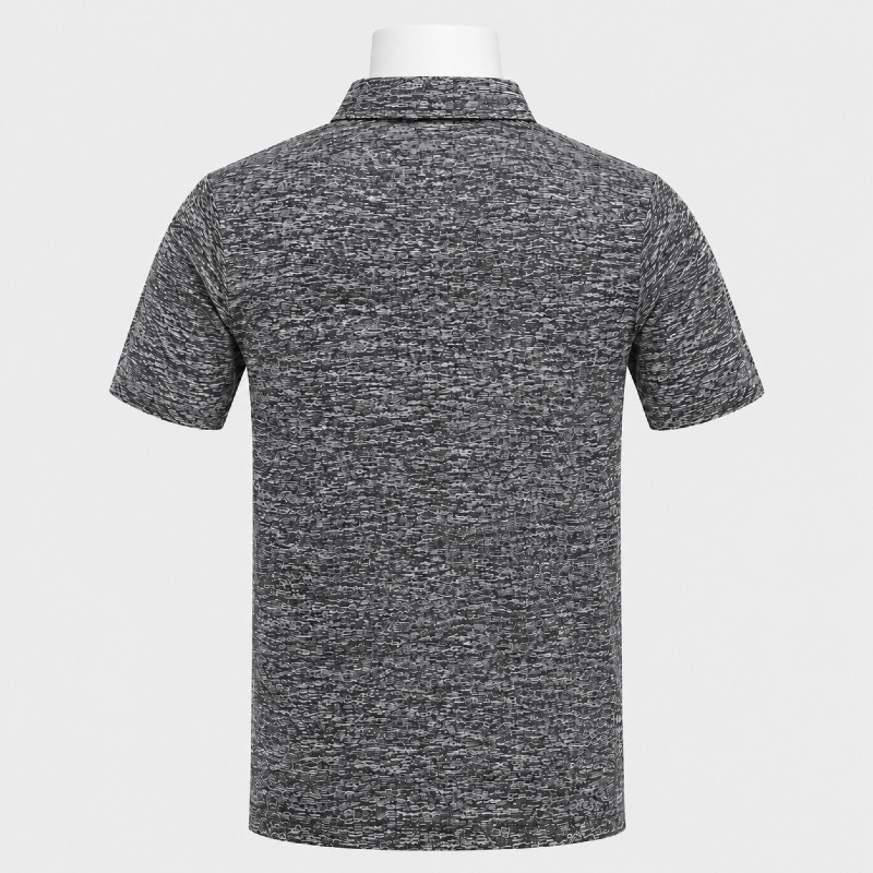 Men's Grey Patterned Polo Shirt photo 2