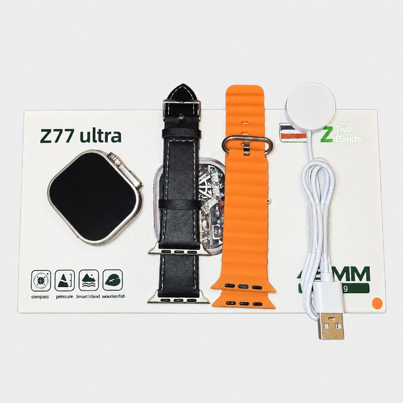 Z77 Ultra Smart Watch – Silver with 2 Straps photo 2